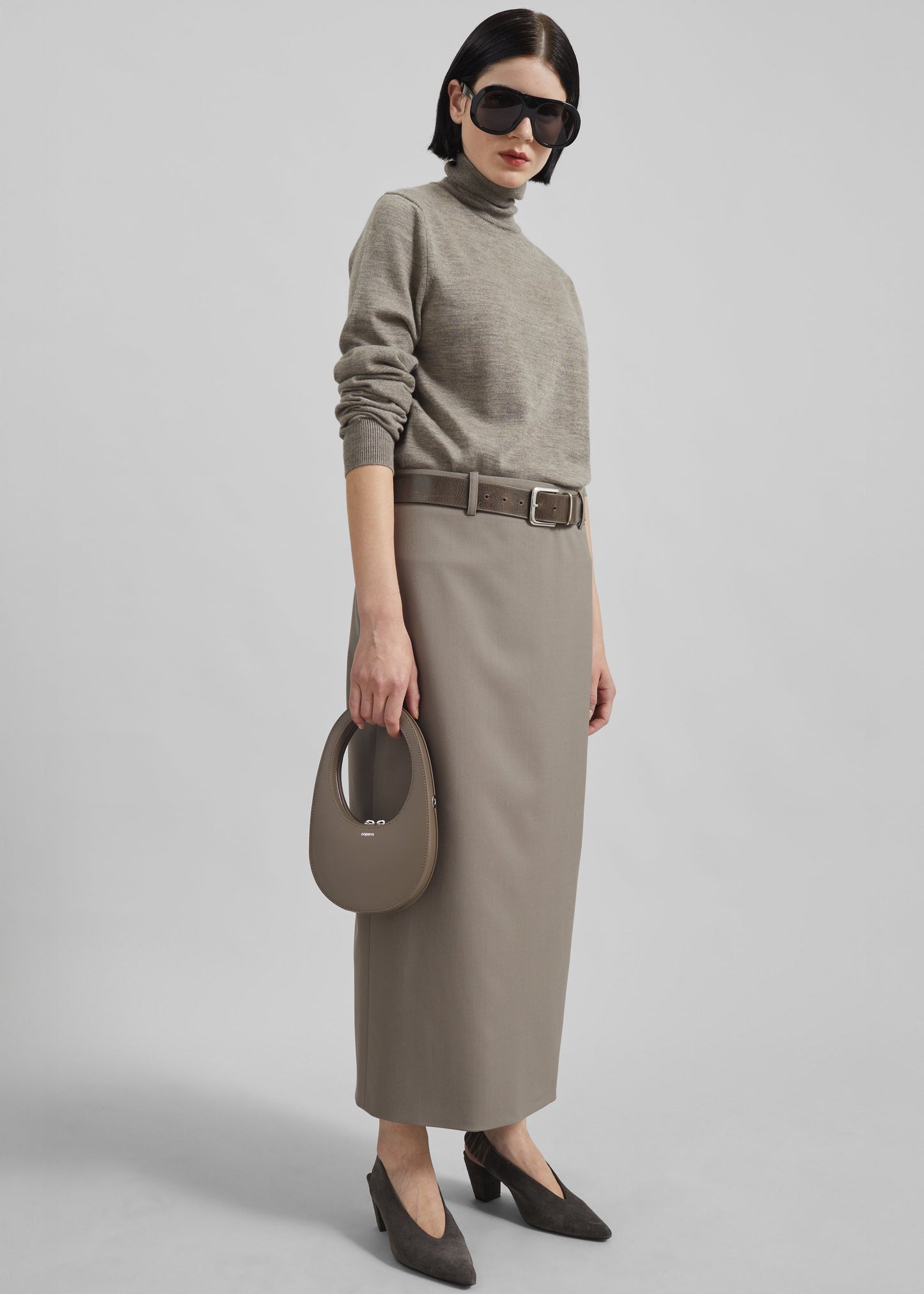 Alrose Midi Skirt - Taupe