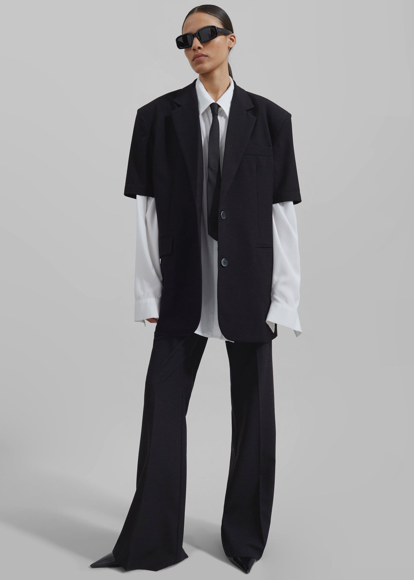 Maisie Bootcut Twill Pants - Black