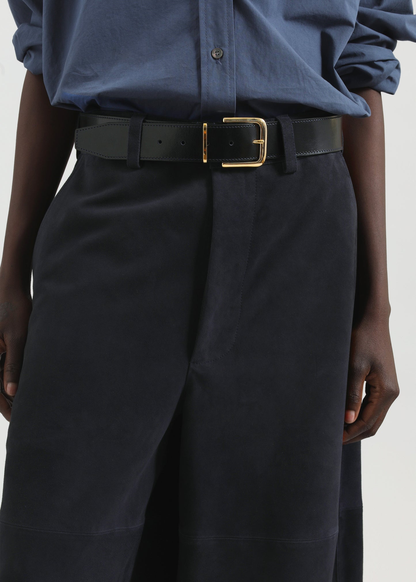 Dartsel Suede Bermuda Shorts - Navy