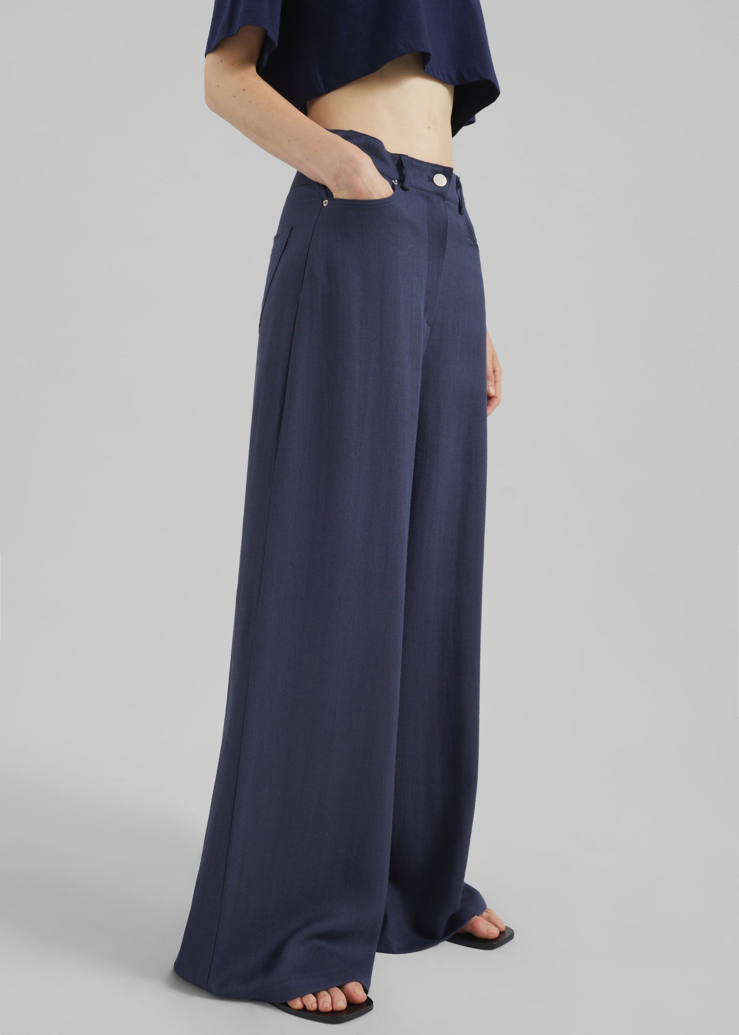 Mapello Wide Leg Pants - Navy
